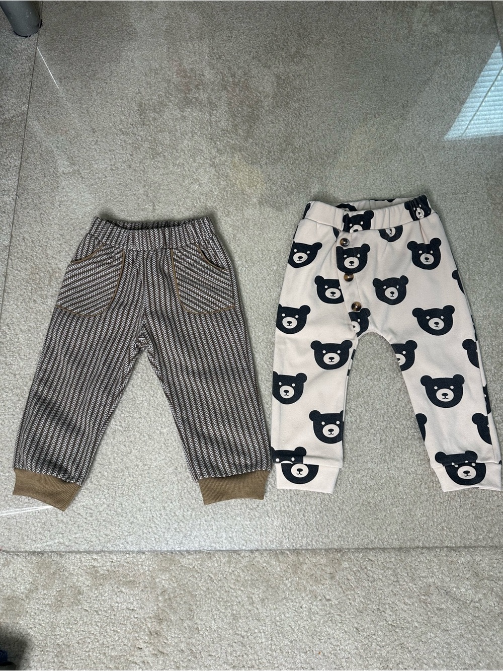 MODERN LUXX LOT OF 2 FLEECE INFANT BOY JOGGERS SZ 12-18 MOS